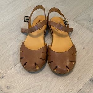 Kork Ease Size 6 Sandals Closed Toed Leather Sandals-VGUC